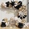 Black And Gold Balloon Arch Kit,Sand White Chrome Gold Balloons with Exploding Star Foil Balloons for New Year Decorations Graduation Retirement Adult Birthday Party Wedding Decor
